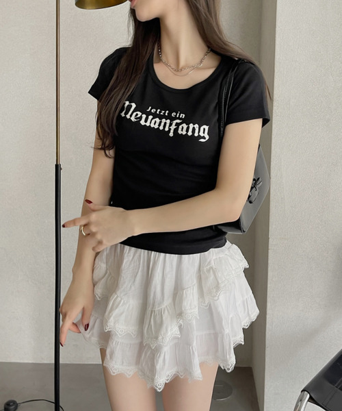Ada.(エイダ)の「レタリングデザイン ロゴ 半袖Tシャツ(Tシャツ/カットソー・レディース・ブラック/ホワイト・FREE)」の20枚目の写真