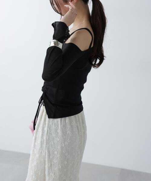 FREE'S MART（フリーズマート）の「●ワンショルシャーリングテレコカットソー（Tシャツ/カットソー・レディース・グレー/ピンク/ホワイト/ブラック・FREE）」の20枚目の写真