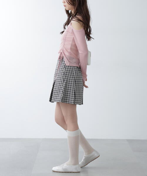 FREE'S MART（フリーズマート）の「●ワンショルシャーリングテレコカットソー（Tシャツ/カットソー・レディース・グレー/ピンク/ホワイト/ブラック・FREE）」の14枚目の写真