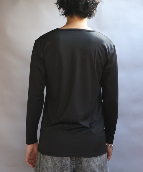 8(eight)(エイト)の「裏起毛ストレッチVネックロンT(Tシャツ/カットソー・メンズ・ネイビー/ブラック/ホワイト/チャコールグレー・SMALL/MEDIUM/X-LARGE/LARGE)」の21枚目の写真