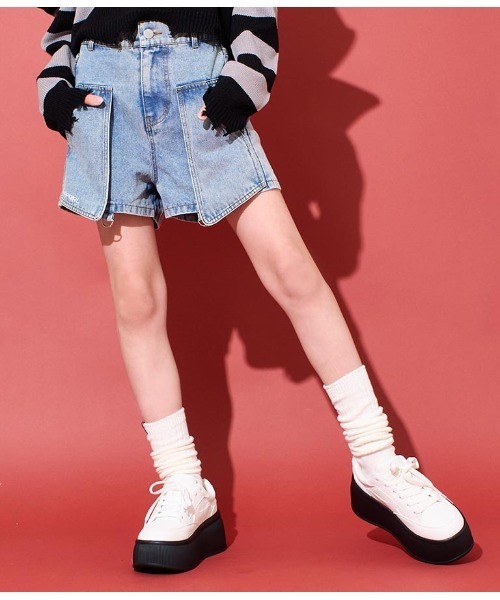 ANAP GｉRL（アナップガール）の「チャンキー厚底 スニーカー（スニーカー・キッズ・オフホワイト/ブラック・L/M/S/XS）」の5枚目の写真