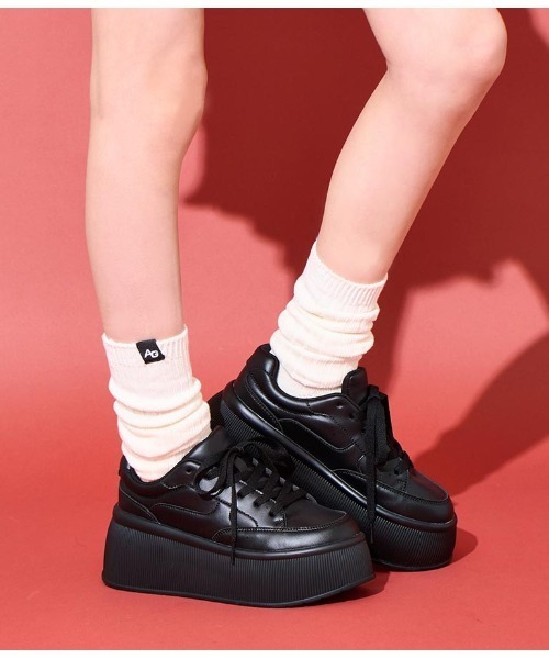 ANAP GｉRL（アナップガール）の「チャンキー厚底 スニーカー（スニーカー・キッズ・オフホワイト/ブラック・L/M/S/XS）」の8枚目の写真