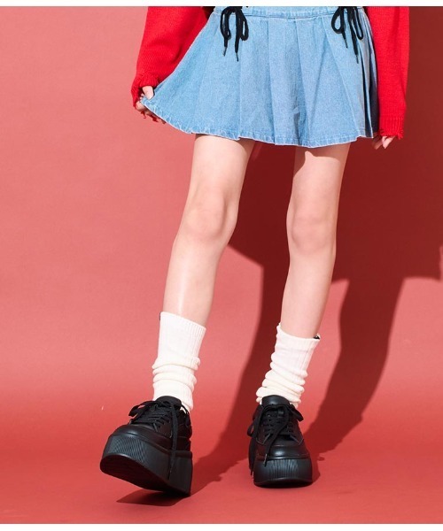 ANAP GｉRL（アナップガール）の「チャンキー厚底 スニーカー（スニーカー・キッズ・オフホワイト/ブラック・L/M/S/XS）」の10枚目の写真