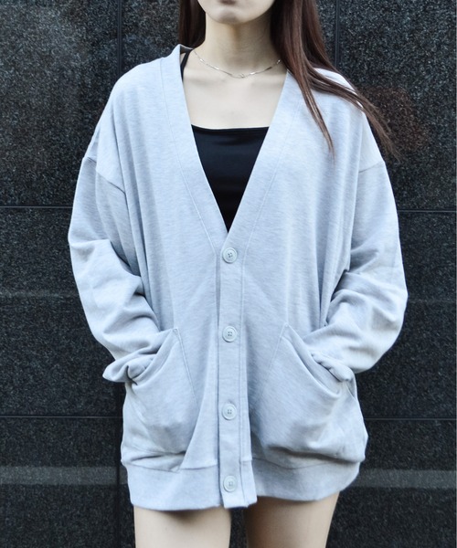 spiritoso(スピリトーゾ)の「スウェットカーデ(カーディガン/ボレロ・レディース・ライトグレー/スミクロ/ラベンダー/オリーブ/杢グレー/レッド・FREE)」の17枚目の写真