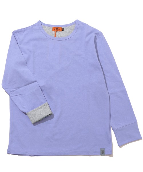 KRIFF MAYER Kid's Collection（クリフメイヤーキッズコレクション）の「UVカット袖ペロ ロンT（Tシャツ/カットソー・キッズ・チャコール/グレイッシュベージュ/サックスブルー/ライトグリーン/マスタード/グレー・140/130/120/170/160/150）」の5枚目の写真