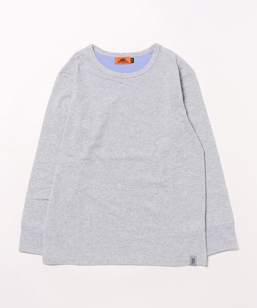 KRIFF MAYER Kid's Collection（クリフメイヤーキッズコレクション）の「UVカット袖ペロ ロンT（Tシャツ/カットソー・キッズ・チャコール/グレイッシュベージュ/サックスブルー/ライトグリーン/マスタード/グレー・140/130/120/170/160/150）」の15枚目の写真