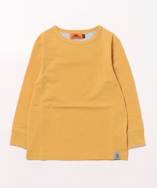 KRIFF MAYER Kid's Collection（クリフメイヤーキッズコレクション）の「UVカット袖ペロ ロンT（Tシャツ/カットソー・キッズ・チャコール/グレイッシュベージュ/サックスブルー/ライトグリーン/マスタード/グレー・140/130/120/170/160/150）」の16枚目の写真
