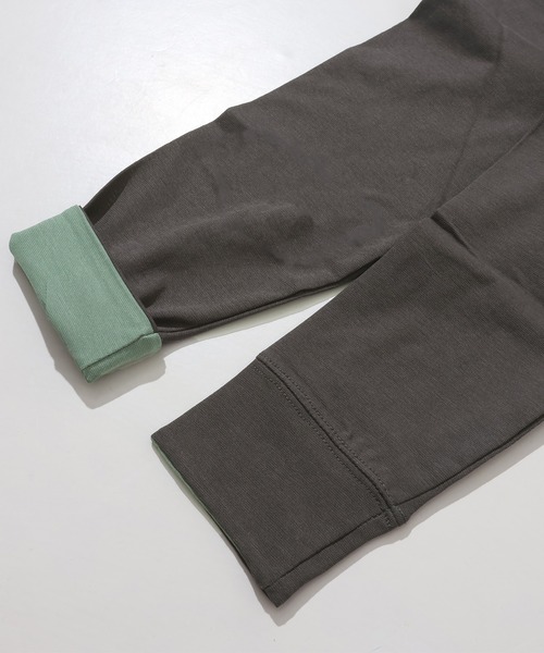 KRIFF MAYER Kid's Collection（クリフメイヤーキッズコレクション）の「UVカット袖ペロ ロンT（Tシャツ/カットソー・キッズ・チャコール/グレイッシュベージュ/サックスブルー/ライトグリーン/マスタード/グレー・140/130/120/170/160/150）」の8枚目の写真