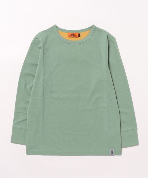 KRIFF MAYER Kid's Collection（クリフメイヤーキッズコレクション）の「UVカット袖ペロ ロンT（Tシャツ/カットソー・キッズ・チャコール/グレイッシュベージュ/サックスブルー/ライトグリーン/マスタード/グレー・140/130/120/170/160/150）」の18枚目の写真