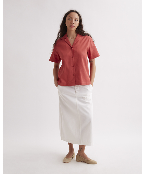 Saturdays NYC（サタデーズ ニューヨークシティ ）の「Tiffany Midi Skirt（スカート・レディース・オフホワイト/ブラウン系その他2/ブラック・L/M）」の6枚目の写真