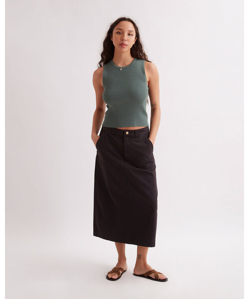 Saturdays NYC（サタデーズ ニューヨークシティ ）の「Tiffany Midi Skirt（スカート・レディース・オフホワイト/ブラウン系その他2/ブラック・L/M）」の4枚目の写真