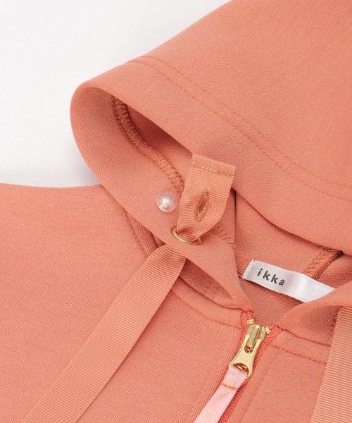 ikka（イッカ）の「【洗濯機で洗える／親子コーデ】GOKU楽ダンボールジップパーカー（120~160cm）（パーカー・キッズ・オレンジ/ベージュ・120/130/140/150/160）」の5枚目の写真