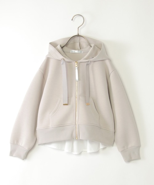 ikka（イッカ）の「【洗濯機で洗える／親子コーデ】GOKU楽ダンボールジップパーカー（120~160cm）（パーカー・キッズ・オレンジ/ベージュ・120/130/140/150/160）」の3枚目の写真