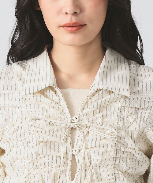 Ray BEAMS（レイビームス）の「ストライプ シャーリング ブラウス（シャツ/ブラウス・レディース・ナチュラル・ONE SIZE）」の12枚目の写真
