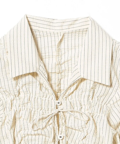 Ray BEAMS（レイビームス）の「ストライプ シャーリング ブラウス（シャツ/ブラウス・レディース・ナチュラル・ONE SIZE）」の15枚目の写真