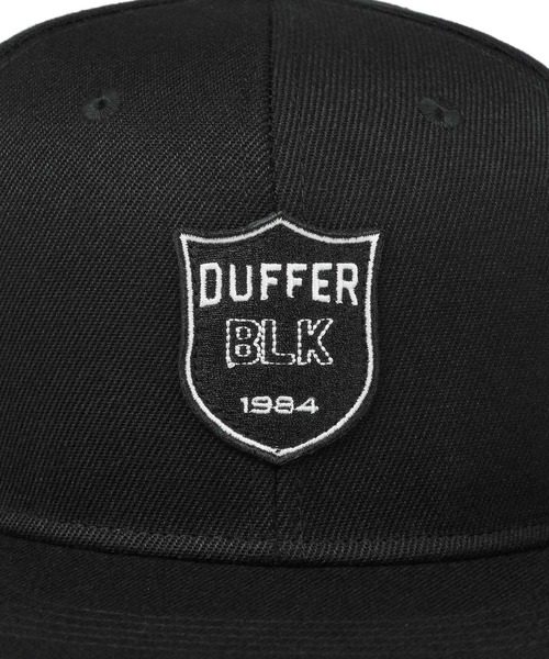 The DUFFER of ST.GEORGE(ザダファーオブセントジョージ)の「〔BLACK LABEL〕FOOTBALL EMBLEM FLAT VISOR CAP :フットボールエンブレム フラットバイザー キャップ(キャップ・メンズ・ブラック・F)」の4枚目の写真