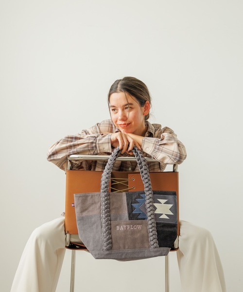 MONT LIVRE×BAYFLOW　デニムパッチワークトートバッグ MONT LIVRE×BAYFLOW デニムパッチワークトートバッグ - メルカリ