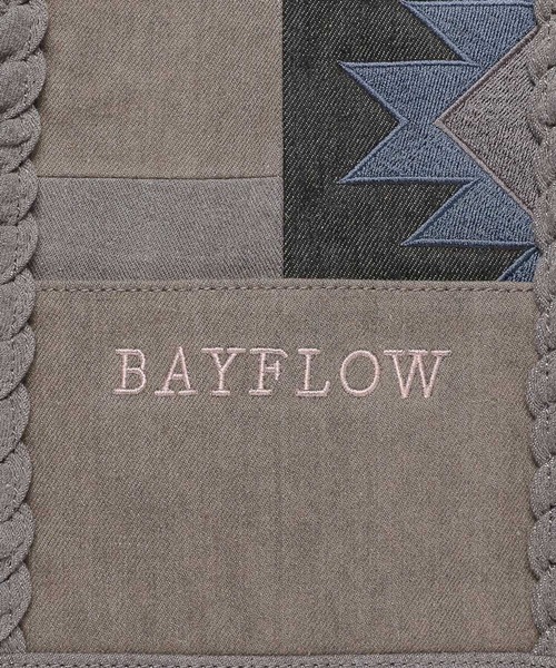 BAYFLOW（ベイフロー）の「ネイティブデニムパッチロゴトート（トートバッグ・レディース・ブラック・FREE）」の6枚目の写真