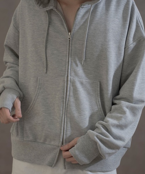 LUCY(ルーシー)の「LUCY/ショートダブルZIPパーカー(パーカー・メンズ・杢グレー/ブラック・LARGE/MEDIUM)」の15枚目の写真