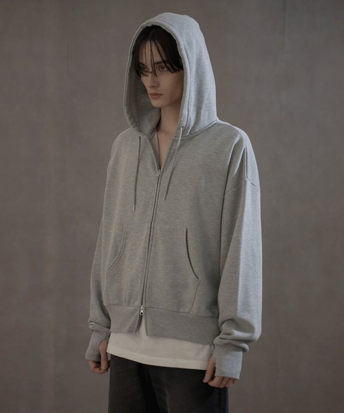 LUCY(ルーシー)の「LUCY/ショートダブルZIPパーカー(パーカー・メンズ・杢グレー/ブラック・LARGE/MEDIUM)」の20枚目の写真