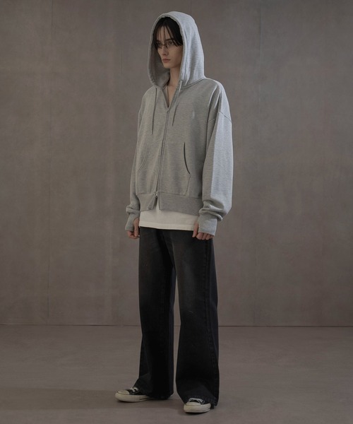 LUCY(ルーシー)の「LUCY/ショートダブルZIPパーカー(パーカー・メンズ・杢グレー/ブラック・LARGE/MEDIUM)」の22枚目の写真