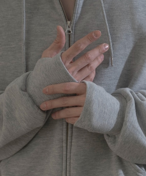 LUCY(ルーシー)の「LUCY/ショートダブルZIPパーカー(パーカー・メンズ・杢グレー/ブラック・LARGE/MEDIUM)」の12枚目の写真