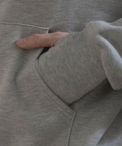 LUCY(ルーシー)の「LUCY/ショートダブルZIPパーカー(パーカー・メンズ・杢グレー/ブラック・LARGE/MEDIUM)」の14枚目の写真