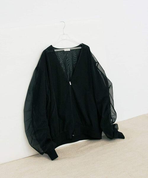 LAATO（ラート）の「organdy blouson（ブルゾン・レディース・オフホワイト/ブラック・FREE）」の2枚目の写真