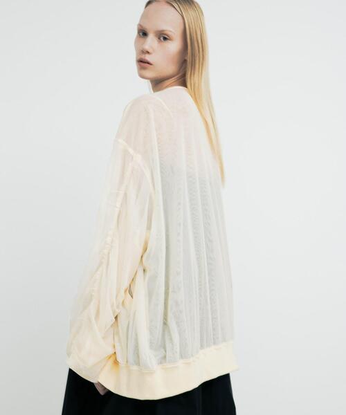 LAATO（ラート）の「organdy blouson（ブルゾン・レディース・オフホワイト/ブラック・FREE）」の4枚目の写真