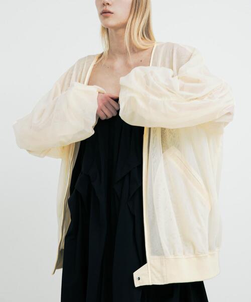 LAATO（ラート）の「organdy blouson（ブルゾン・レディース・オフホワイト/ブラック・FREE）」の5枚目の写真