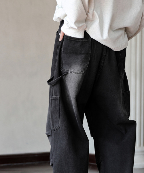neos(ネオス)の「【neos】ルーズシルエット ヴィンテージウォッシュ ワイド ペインター デニム パンツ(デニムパンツ・メンズ・ブルー/ブラック・MEDIUM/LARGE/X-LARGE)」の8枚目の写真