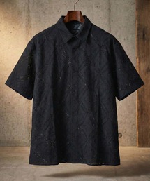 Lace pattern short sleeve shirt / 透かし柄半袖シャツ unisex