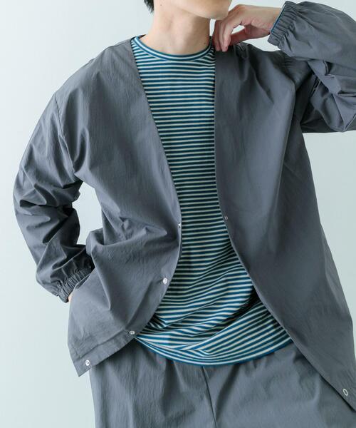 ITEMS URBANRESEARCH（アイテムズ アーバンリサーチ）の「『セットアップ対応』ナイロン リングドットボタン カーディガン（カーディガン/ボレロ・メンズ・ネイビー/ブラック/チャコールグレー・MEDIUM/LARGE）」の3枚目の写真