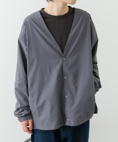 ITEMS URBANRESEARCH（アイテムズ アーバンリサーチ）の「『セットアップ対応』ナイロン リングドットボタン カーディガン（カーディガン/ボレロ・メンズ・ネイビー/ブラック/チャコールグレー・MEDIUM/LARGE）」の12枚目の写真