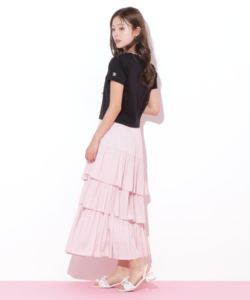 JILL by JILL STUART（ジルバイジルスチュアート）の「◇ランダムティアードボリュームスカート（スカート・レディース・ミント/ピンク/ホワイト/モカ・FREE）」の21枚目の写真
