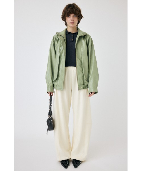 MOUSSY（マウジー）の「GLOSSY F/LEATHER ブルゾン（ブルゾン）」 - WEAR