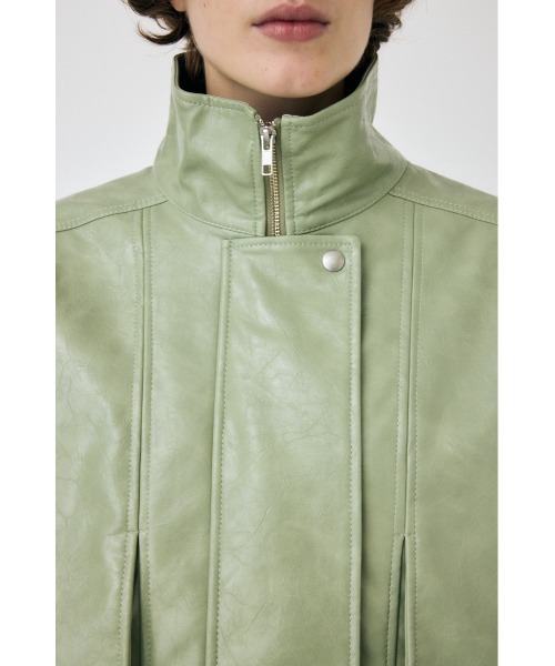 MOUSSY（マウジー）の「GLOSSY F/LEATHER ブルゾン（ブルゾン）」 - WEAR