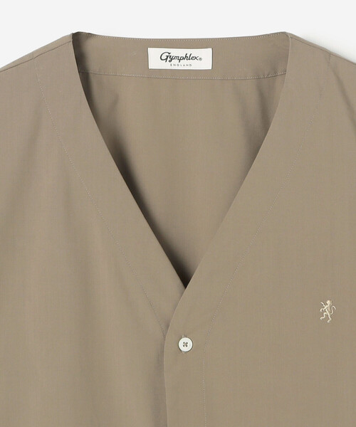 GYMPHLEX(ジムフレックス)の「Gymphlex | ストレッチタイプライター Vネック長袖シャツ MEN(シャツ/ブラウス・メンズ・ベージュ系その他/ダークネイビー・L/M)」の5枚目の写真