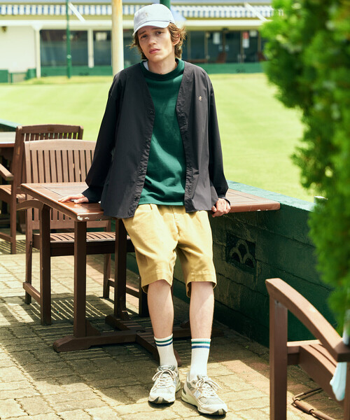 GYMPHLEX(ジムフレックス)の「Gymphlex | ストレッチタイプライター Vネック長袖シャツ MEN(シャツ/ブラウス・メンズ・ベージュ系その他/ダークネイビー・L/M)」の14枚目の写真