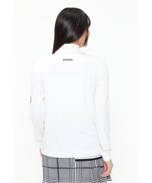 PEARLY GATES(パーリーゲイツ)の「【PEARLY GATES】E/ベアカノコ長袖モックネックカットソー(Tシャツ/カットソー・レディース・ホワイト/ネイビー・LARGE/MEDIUM)」の6枚目の写真