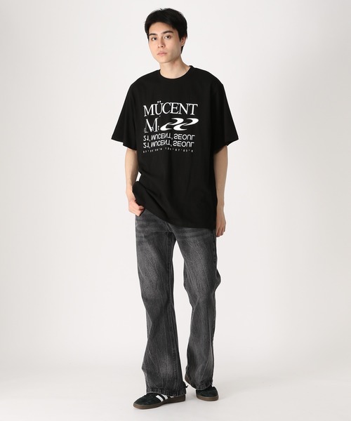 MUCENT 半袖　tシャツ 韓国ブランド ムセント　MUSINSA セール】【日本未発売/WEB限定】MUCENT(ムセント)/Uネック 裾