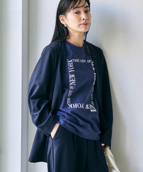 CAST:ジャケット　カットソー　セット売り セール】【接触冷感】カットジョーゼットジャケット（Tシャツ