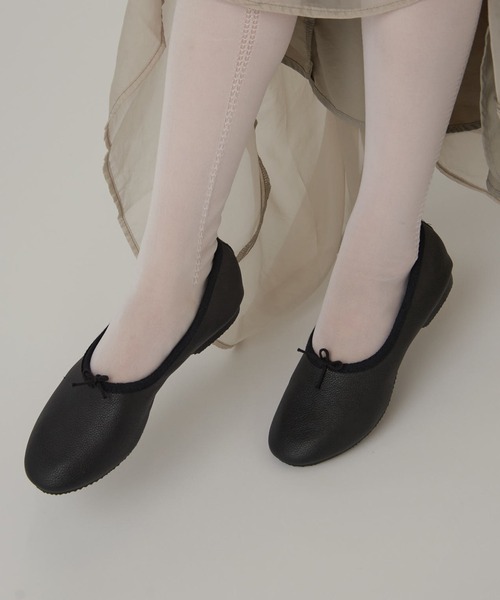 CROWN（クラウン）の「【CROWN】Bow Ballroom/フラットシューズ（バレエシューズ・レディース・ホワイト/ブラック・4/5/6/7/3）」の18枚目の写真