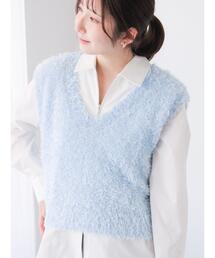 前後2WAYラメシャギーベスト《2025spring catalog item》