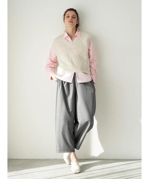 Te chichi TERRASSE（テチチテラス）の「前後2WAYラメシャギーベスト《2025spring catalog item》（ニット/セーター・レディース・ブルー/オフホワイト/グレー・F）」の4枚目の写真