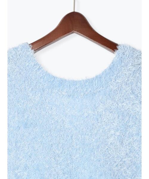 Te chichi TERRASSE（テチチテラス）の「前後2WAYラメシャギーベスト《2025spring catalog item》（ニット/セーター・レディース・ブルー/オフホワイト/グレー・F）」の18枚目の写真