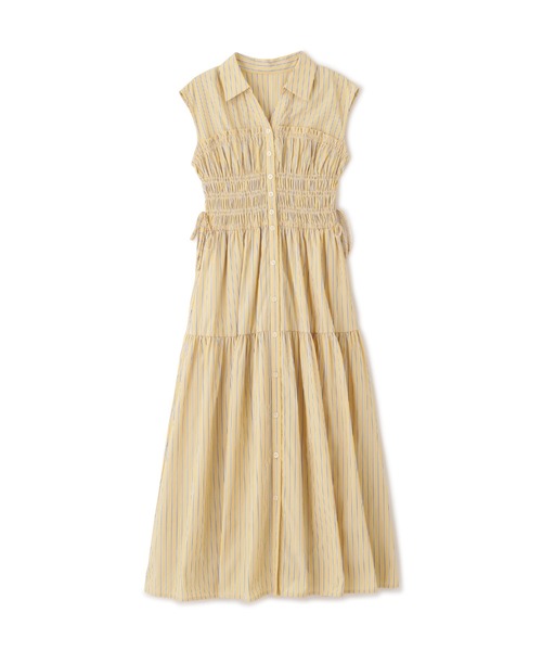 JILL by JILL STUART（ジルバイジルスチュアート）の「◇ウエストシャーリングストライプシャツワンピース（シャツワンピース・レディース・ブルー/ラベンダー/イエロー/ピンク・FREE）」の10枚目の写真