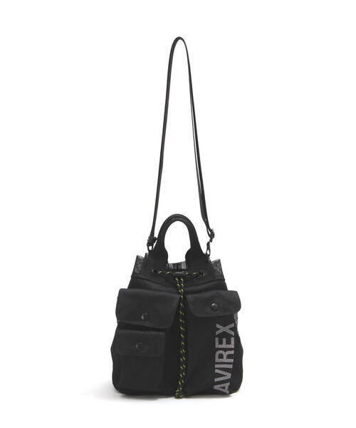 AVIREX(アヴィレックス)の「《直営店限定》MESH 2WAY SHOULDER BAG/メッシュ2WAY ショルダーバッグ(ショルダーバッグ・レディース・パープル/ミント/ブラック・F)」の20枚目の写真