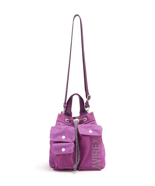 AVIREX(アヴィレックス)の「《直営店限定》MESH 2WAY SHOULDER BAG/メッシュ2WAY ショルダーバッグ(ショルダーバッグ・レディース・パープル/ミント/ブラック・F)」の22枚目の写真
