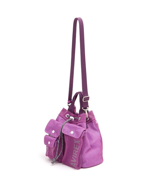 AVIREX(アヴィレックス)の「《直営店限定》MESH 2WAY SHOULDER BAG/メッシュ2WAY ショルダーバッグ(ショルダーバッグ・レディース・パープル/ミント/ブラック・F)」の11枚目の写真